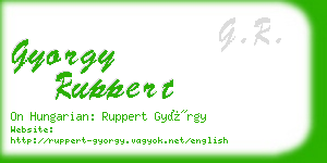 gyorgy ruppert business card